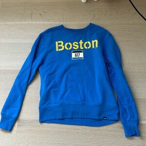 Blue Boston crewneck